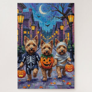 Dandie Dinmont Terrier Trick-or-Treating Halloween