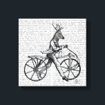 Dandy Deer on Vintag Bicycle Leinwanddruck<br><div class="desc">Tiere & Natur</div>