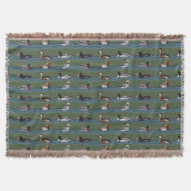 Dandy-Ducks-Wurfdecke (Grün) Decke (Vorderseite)