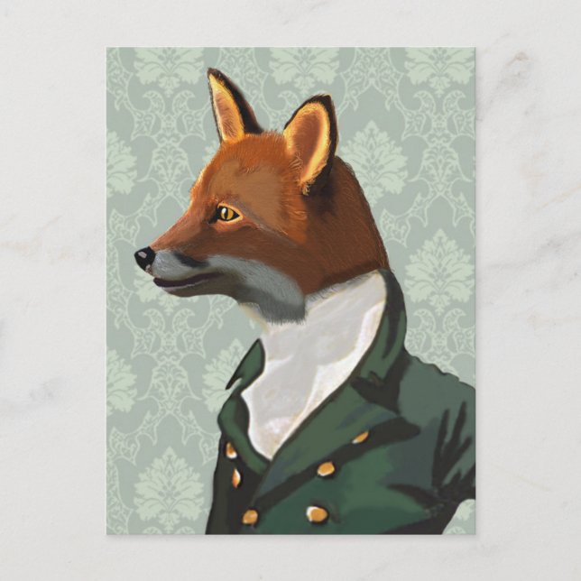 Dandy Fox Portrait 2 Postkarte (Vorderseite)
