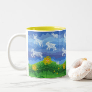 Dandy Lions and Lambs Zweifarbige Tasse