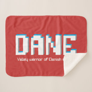Dane Jungs name und bedeutet Pixel Text Gamer Sherpadecke