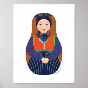 Dane, Rømø Matrjoschka-Plakat Poster