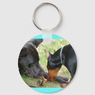 Däne-und Dobermann-Freundschafts-Schlüsselkette Schlüsselanhänger