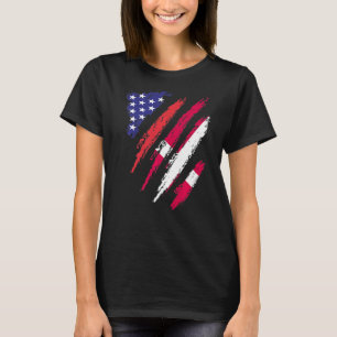 Dänemark American Grown Flag USA Patriot Heritage T-Shirt