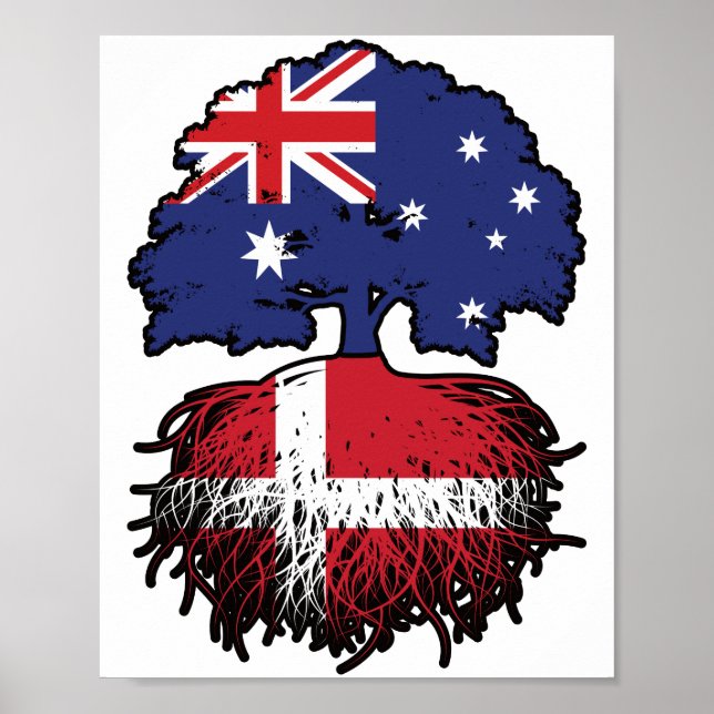 Dänemark Australisch Australien Tree Roots Poster (Vorne)