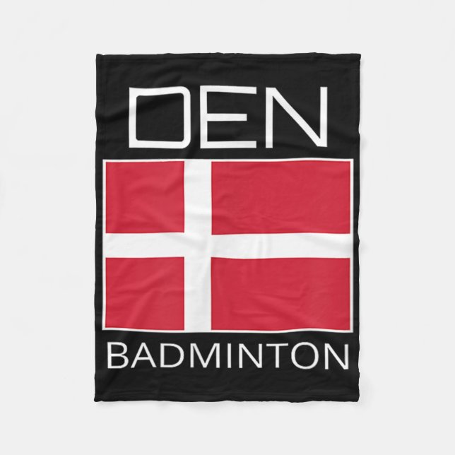 Dänemark Badminton Team Danish Athlete Den Flag Pr Fleecedecke (Vorderseite)