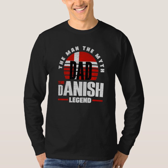 Dänemark Dänisch Dänemark-Flagge Vater T-Shirt (Vorderseite)
