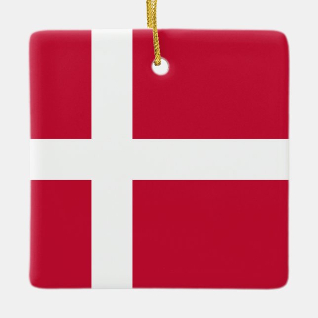 Dänemark (dänische Flagge) Keramikornament (Vorderseite)