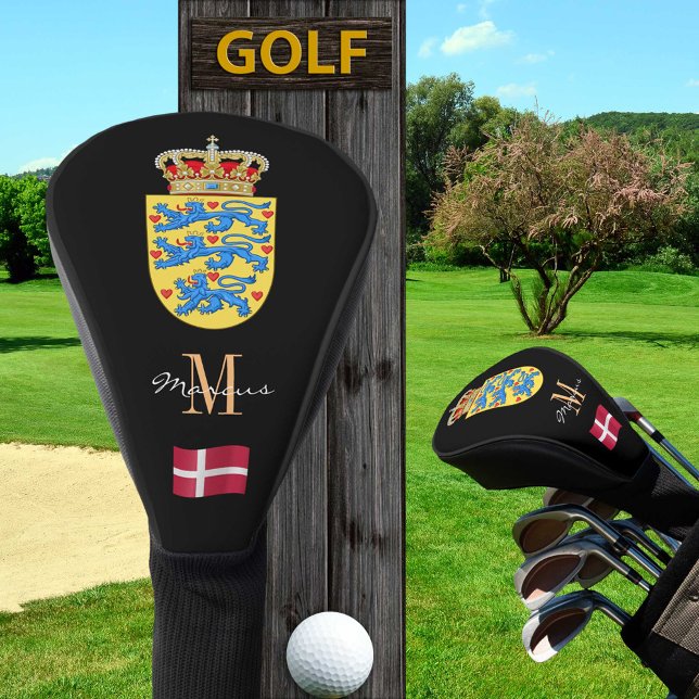 Dänemark, dänische Flagge, Mit Monogramm Golf Club Headcover (Von Creator hochgeladen)