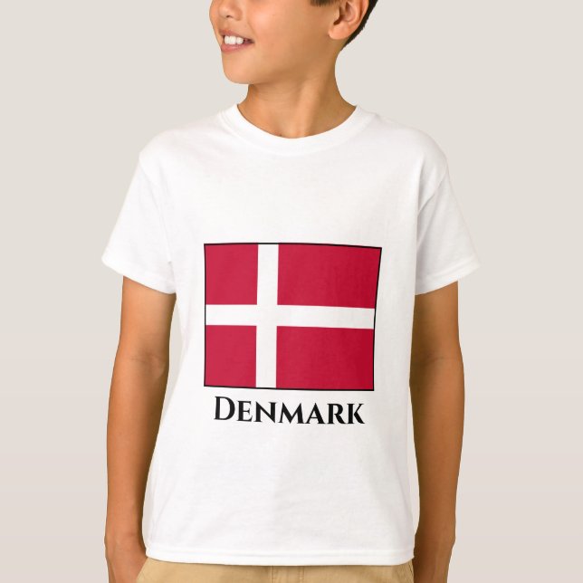 Dänemark (dänische Flagge) T-Shirt (Vorderseite)