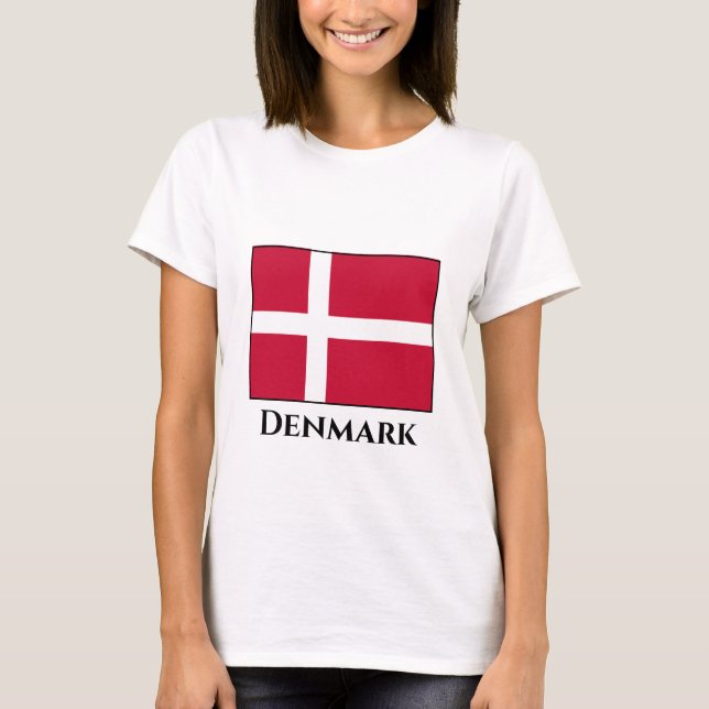 Dänemark (dänische Flagge) T-Shirt (Vorderseite)