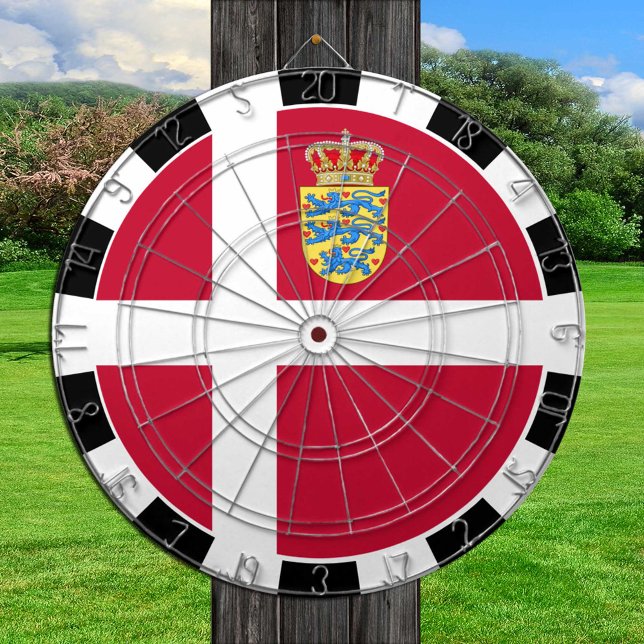 Dänemark Dartboard & Danish Flag / Spielbrett Dartscheibe (Von Creator hochgeladen)