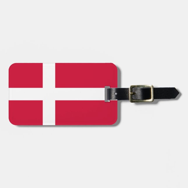 Dänemark Easy ID Personal Flag Gepäckanhänger (Vorderseite horizontal)