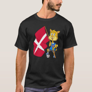 Dänemark Fan Katze T-Shirt
