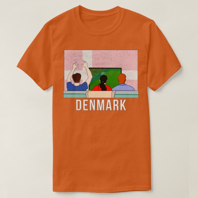 Dänemark Fans T-Shirt (Design vorne)
