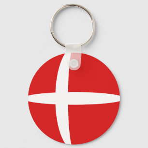 Dänemark Fisheye Flag Schlüsselanhänger