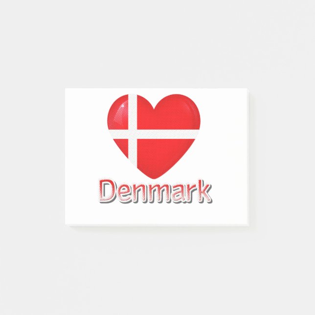 Dänemark Flag Cutout Post-it Klebezettel (Vorderseite)