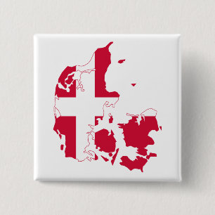 Dänemark Flag-Karte Button