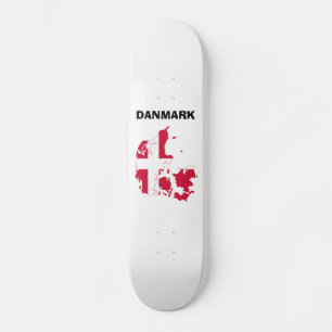 Dänemark Flag-Karte Skateboard