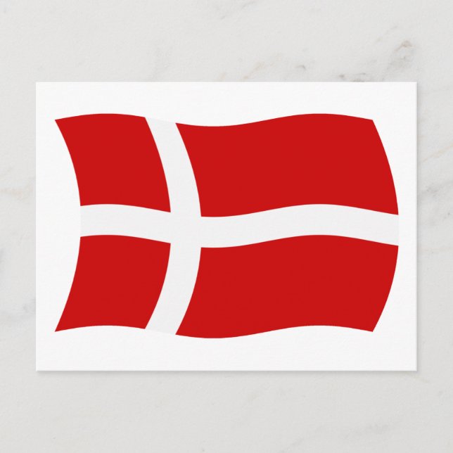 Dänemark Flag Postkarte (Vorderseite)