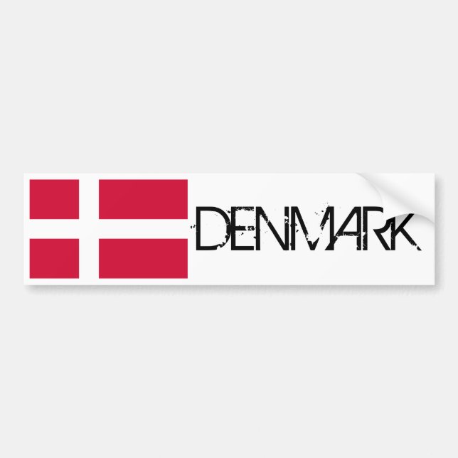 Dänemark-Flagge Autoaufkleber (Vorne)