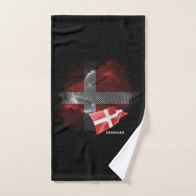 Dänemark-Flagge Badhandtuch Set (Handtuch)