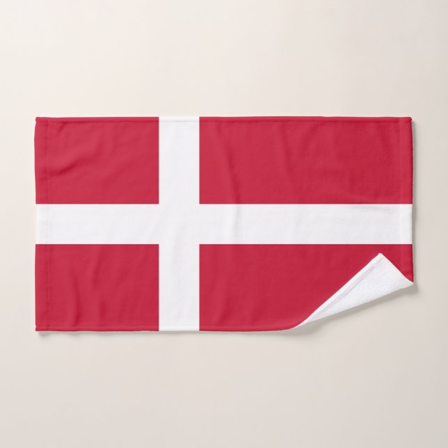 Dänemark Flagge Badhandtuch Set (Handtuch)