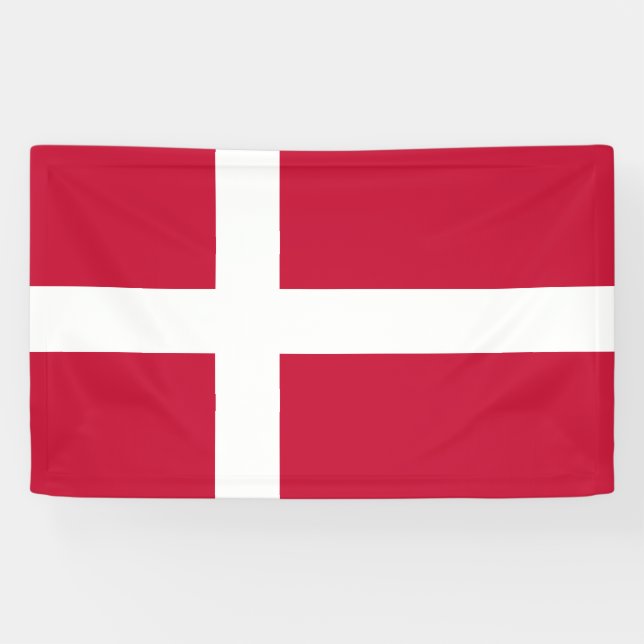 Dänemark-Flagge Banner (Horizontal)