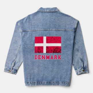 Dänemark Flagge Dannebrog Retro Dänemark Pride Dan Jeansjacke
