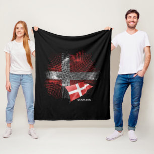 Dänemark-Flagge Fleecedecke