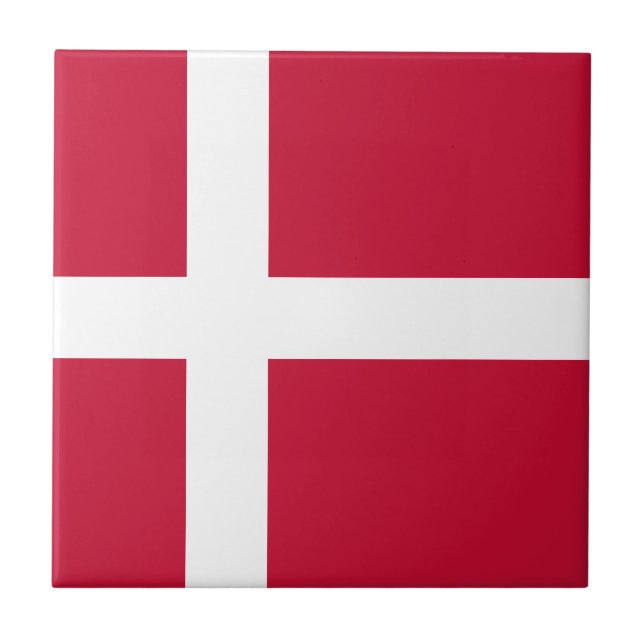 Dänemark-Flagge Fliese (Vorderseite)
