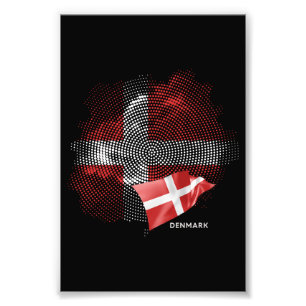 Dänemark-Flagge Fotodruck
