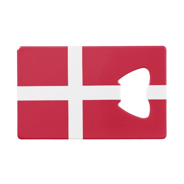 Dänemark Flagge Geldbeutel Flaschenöffner (Vorderseite (Horizontal))