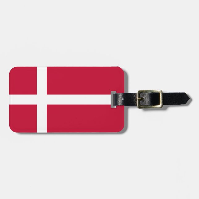 Dänemark Flagge Gepäckanhänger (Vorderseite horizontal)