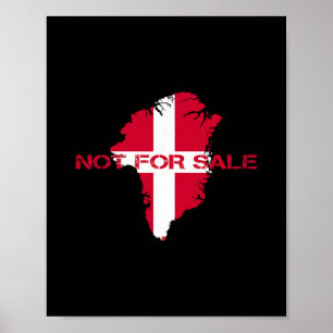Dänemark-Flagge Grönland ist nicht zu verkaufen An Poster