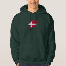 Dänemark Flagge in mir, Skandinavien Klaw-Mark Hoodie