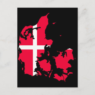 Dänemark-Flagge Karte