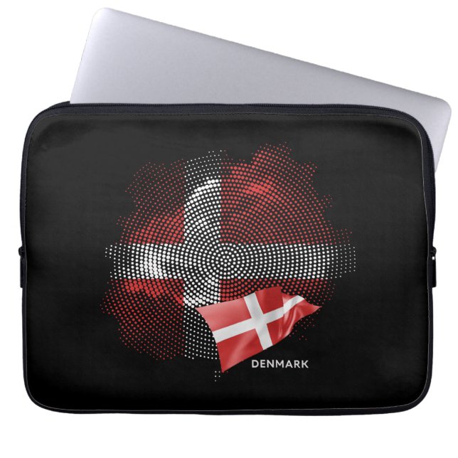 Dänemark-Flagge Laptopschutzhülle (Vorderseite)