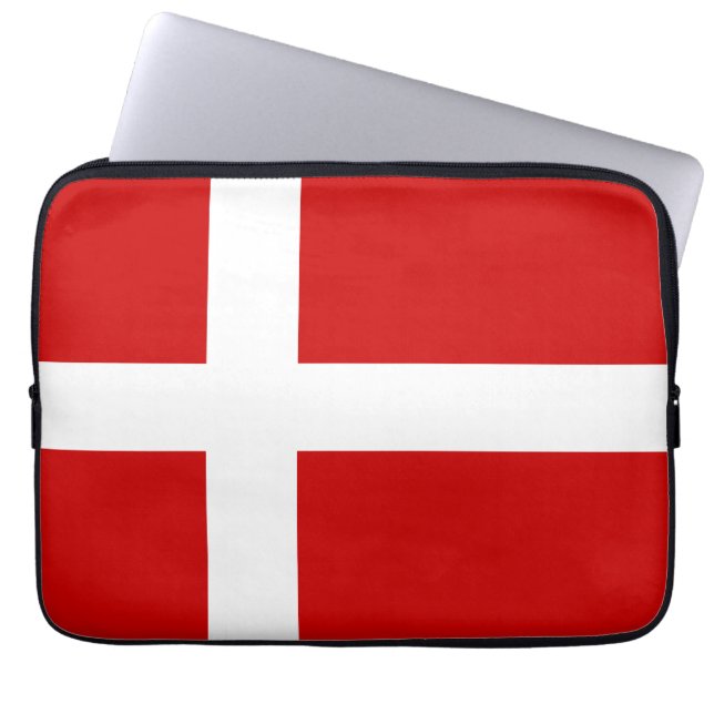 Dänemark-Flagge Laptopschutzhülle (Vorderseite)