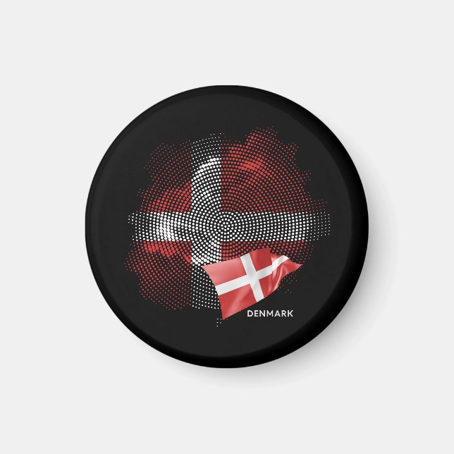 Dänemark-Flagge Magnet (Vorne)