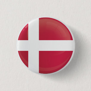 Dänemark - Flagge mit dem Symbol Button