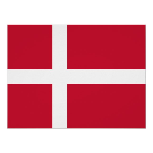 Dänemark Flagge Poster (Vorderseite)