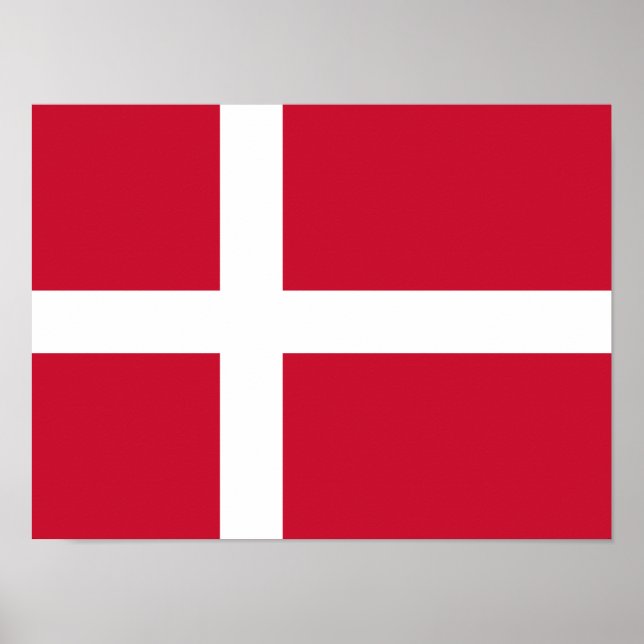 Dänemark Flagge Poster (Vorne)