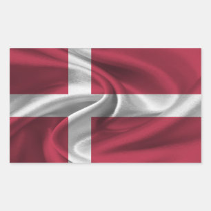 Dänemark Flagge Rechteckiger Aufkleber