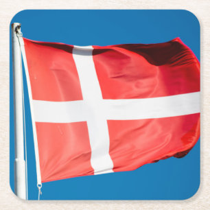 Dänemark Flagge Rechteckiger Pappuntersetzer