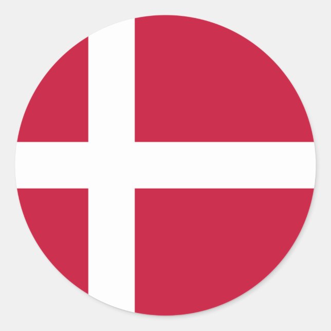 Dänemark Flagge Runder Aufkleber (Vorderseite)