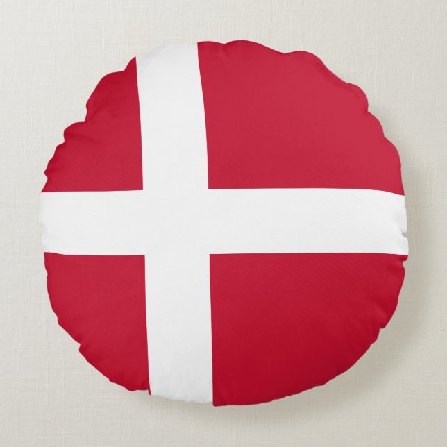 Dänemark Flagge Rundes Kissen (Vorderseite)