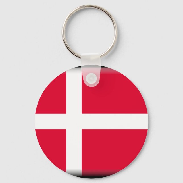 Dänemark Flagge Schlüsselanhänger (Vorderseite)