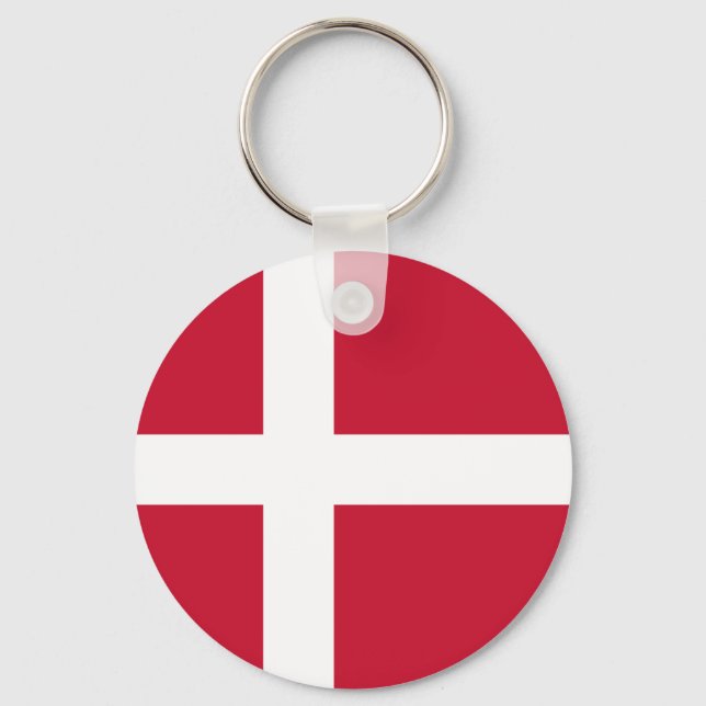 Dänemark Flagge Schlüsselanhänger (Vorderseite)